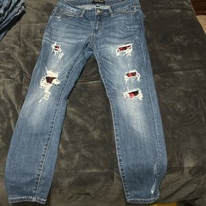 JB Buffalo Plaid Skinnies - Size 15